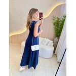 VESTIDO YASMIN CANELADO AZUL MARINHO