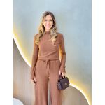 CONJUNTO CALÇA CLARISSE MARROM