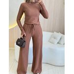 CONJUNTO CALÇA CLARISSE MARROM