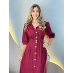VESTIDO LINHO SHEILA MARSALA
