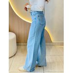CALÇA JEANS WIDE LEG TUANY JEANS CLARO
