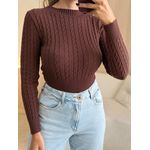 BLUSA CROPPED DRIKA MARROM