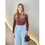BLUSA CROPPED DRIKA MARROM
