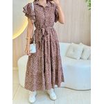VESTIDO MIDI KALITA MARROM