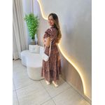 VESTIDO MIDI KALITA MARROM