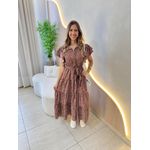 VESTIDO MIDI KALITA MARROM
