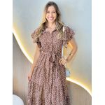 VESTIDO MIDI KALITA MARROM