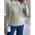 BLUSA MANGA LONGA PEDRARIA VERDE