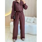 CONJUNTO PANTALONA ANALU MARROM