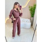 CONJUNTO PANTALONA ANALU MARROM