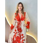 VESTIDO ESTAMPADO ISADORA VERMELHO