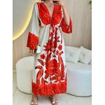 VESTIDO ESTAMPADO ISADORA VERMELHO