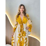 VESTIDO ESTAMPADO ISADORA AMARELO
