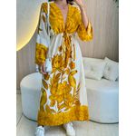 VESTIDO ESTAMPADO ISADORA AMARELO