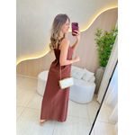 VESTIDO LONGO RAQUEL MARROM