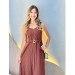 VESTIDO LONGO RAQUEL MARROM
