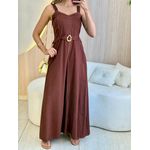 VESTIDO LONGO RAQUEL MARROM