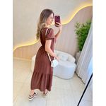 VESTIDO MIDI DANDARA MARROM
