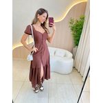 VESTIDO MIDI DANDARA MARROM