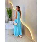 VESTIDO YASMIN CANELADO AZUL CLARO