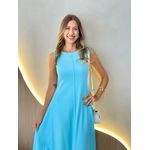 VESTIDO YASMIN CANELADO AZUL CLARO
