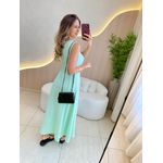 VESTIDO YASMIN CANELADO VERDE MENTA