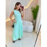 VESTIDO YASMIN CANELADO VERDE MENTA