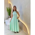 VESTIDO YASMIN CANELADO VERDE MENTA