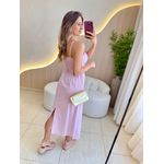 VESTIDO MIDI GISLAINE ROSA