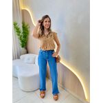 BLUSA MANGA CURTA POLIANA MARROM
