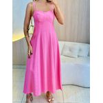 VESTIDO MIDI ANA CLARA ROSA