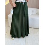SAIA LONGUETE PLISSADA VERDE MILITAR