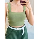 CROPPED FAIXA ALÇA TRICOT MODAL VERDE