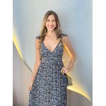 VESTIDO MIDI JAQUE AZUL FLORZINHA