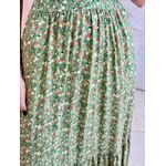 VESTIDO MIDI JAQUE VERDE FLORZINHA