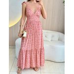 VESTIDO MIDI JAQUE ROSA FLORZINHA