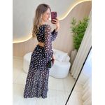 VESTIDO LONGO RUBIA PRETO
