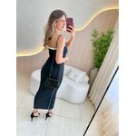 VESTIDO CANELADO MANUELA PRETO