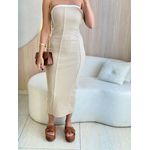 VESTIDO CANELADO MANUELA NUDE