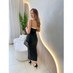 VESTIDO CANELADO MANUELA PRETO