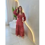 VESTIDO MANGA LONGA VALENTINA MARSALA