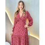 VESTIDO MANGA LONGA VALENTINA MARSALA