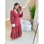 VESTIDO MANGA LONGA VALENTINA MARSALA