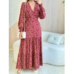 VESTIDO MANGA LONGA VALENTINA MARSALA