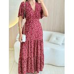 VESTIDO VALENTINA MANGA CURTA MARSALA
