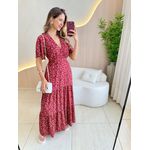 VESTIDO VALENTINA MANGA CURTA MARSALA