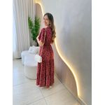 VESTIDO VALENTINA MANGA CURTA MARSALA