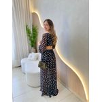 VESTIDO LONGO RUBIA PRETO