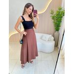 CROPPED FAIXA ALÇA TRICOT MODAL PRETO