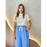 CALÇA PANTALONA LISTRAS LATERAL AZUL